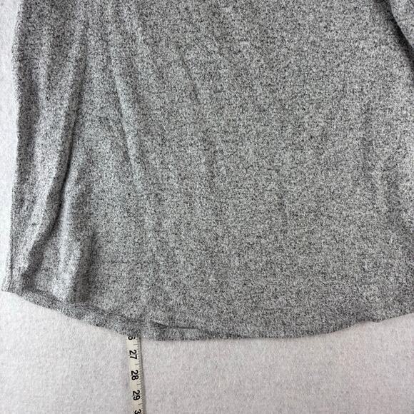Three Dots Short Sleeve Top Women's Medium Heather Grey Rayon Soft Knit Everyday - Picture 8 of 9